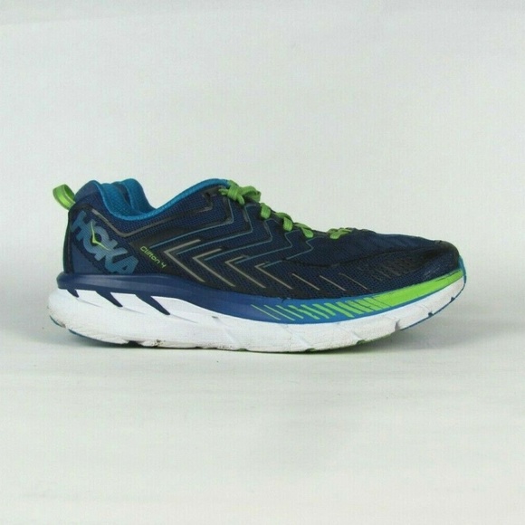 HOKA ONE ONE Clifton 4 Blue Green Athletic Shoe 8 - Picture 3 of 8